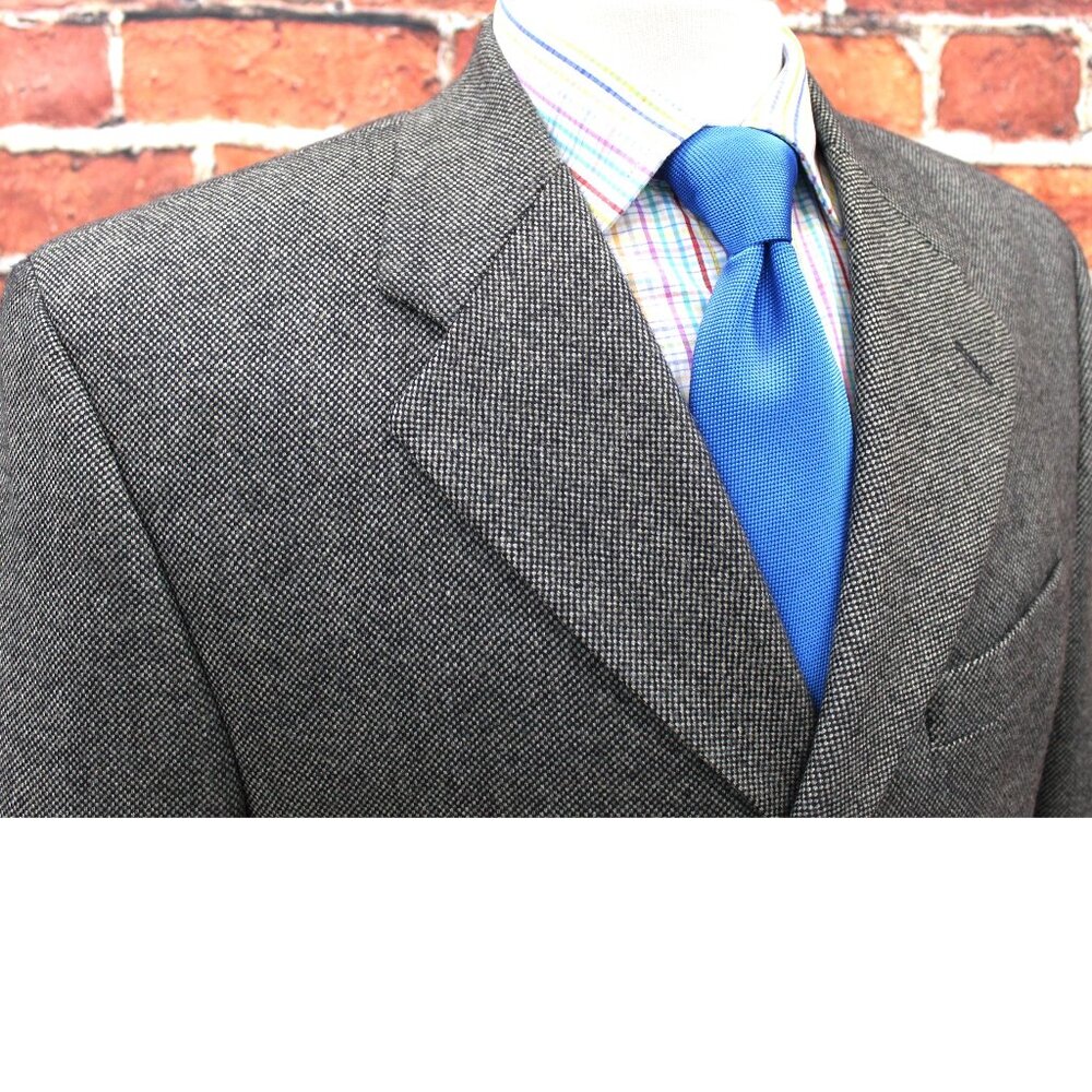 40 R- RALPH LAUREN 100% WOOL SPORT COAT GRAY NAILHEAD